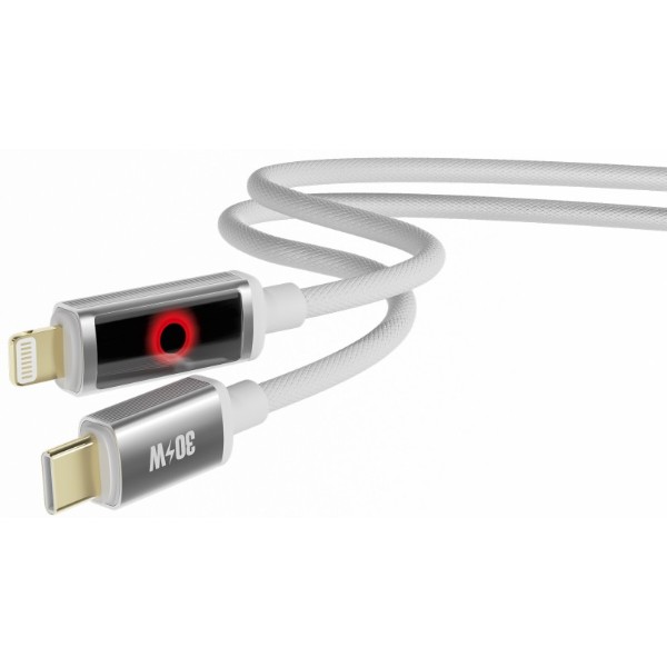 Фото - Кабель YOKI SMART PULSE Type-C to iP 30W 1.2m White (SM33)